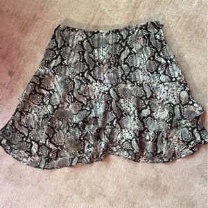 Sadie & Sage Snakeskin Mini Skirt